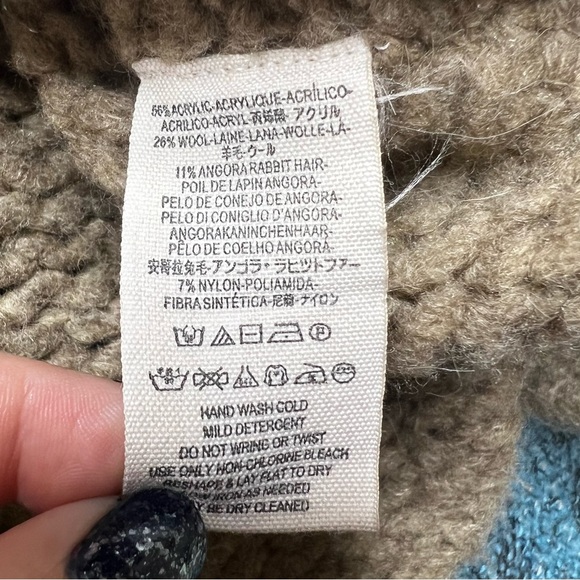 Free People Wool Angora Rabbit Hair Blend Oversized Knit Sweater in Brown - Picture 4 of 7